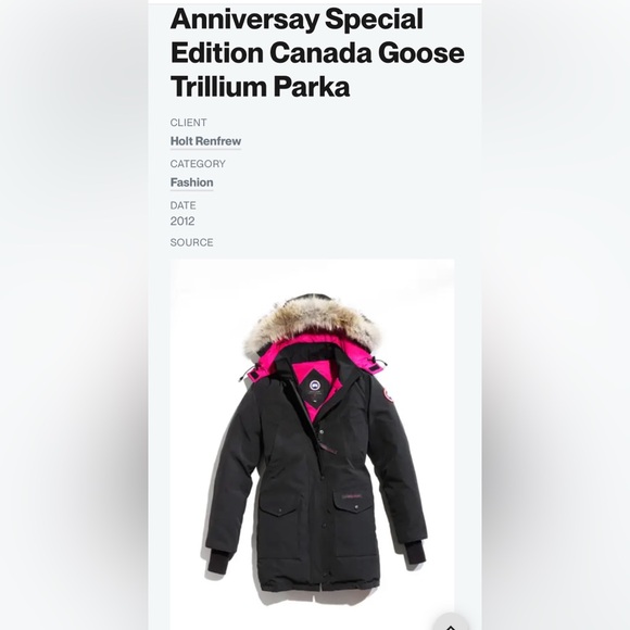 Warrantied Canada Goose x Holt Renfrew Limited Ed Trillium Parka size Small - Picture 10 of 10